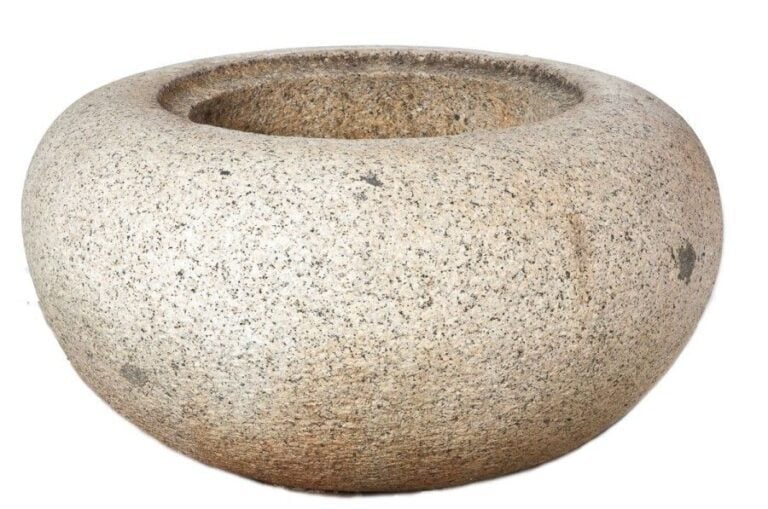 Bassin en granit circulaire pour jardin (chôzubachi