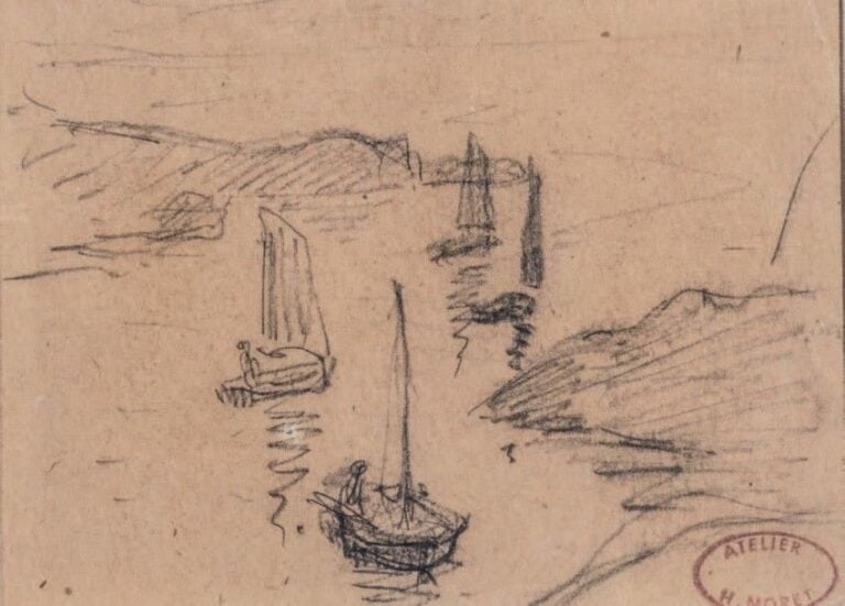 Bateaux à voile dans un estuaire