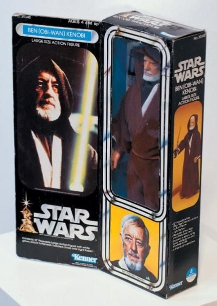 Ben Kenobi Neuf en Boîte USA, 1979-1980 Figurine articulée de 30 cm en plastique, avec accessoires Produite par Kenner