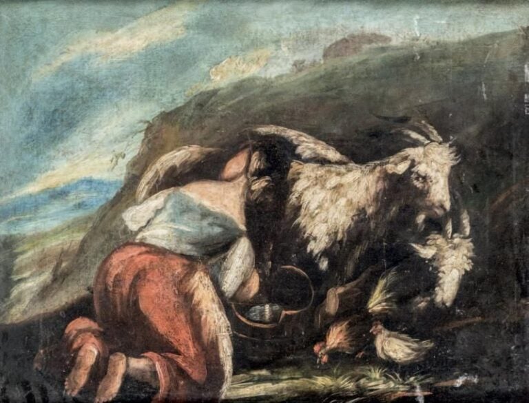 «Bergère et chèvres» et «vache et chèvre»