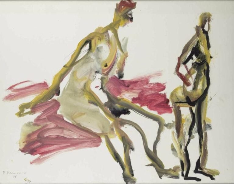 Bernard DAMIANO (1923-2000) Les centaures Huile sur papie