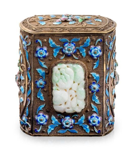 BOÎTE EN ARGENT ET VERMEIL