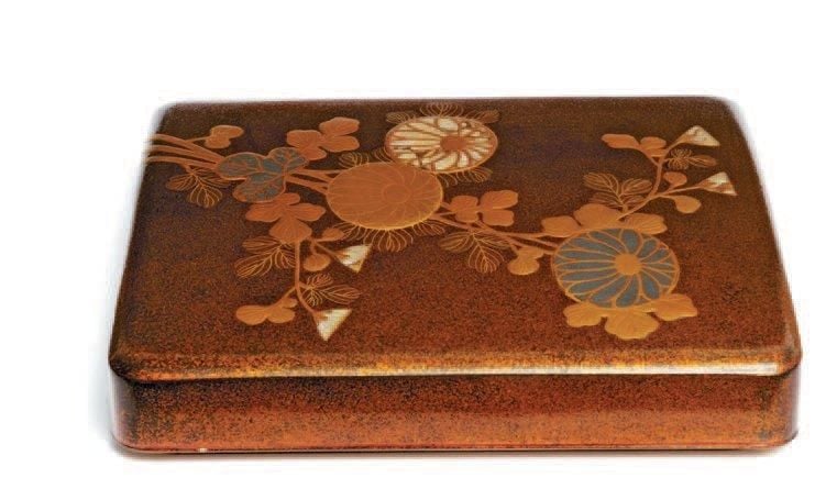 Boîte laquée pour pierre à encre et réservoir à eau (suzuribako