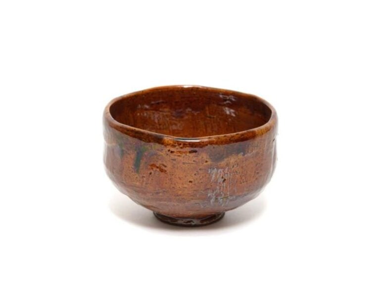 Bol à thé (chawan) ôhi de couleur rouge-marro
