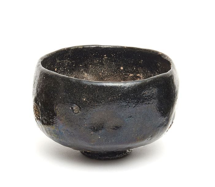 Bol à thé Raku, avec plusieurs sceaux Kôny