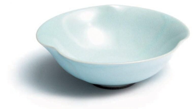 Bol «clair de lune» de couleur bleu-vert pour gâteaux (kashibako