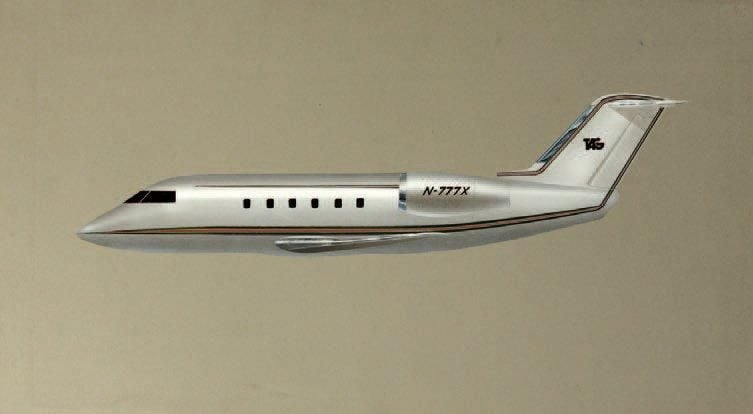Bombardier BD 100 « Challenger » 300 Proposition de décoration pour TAG Aviation du jet d'affaire