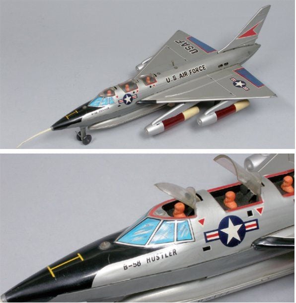 Bombardier Convair B 58 Hustler B - 177 - Linemar Marx - Japon - 1960 - tôle lith