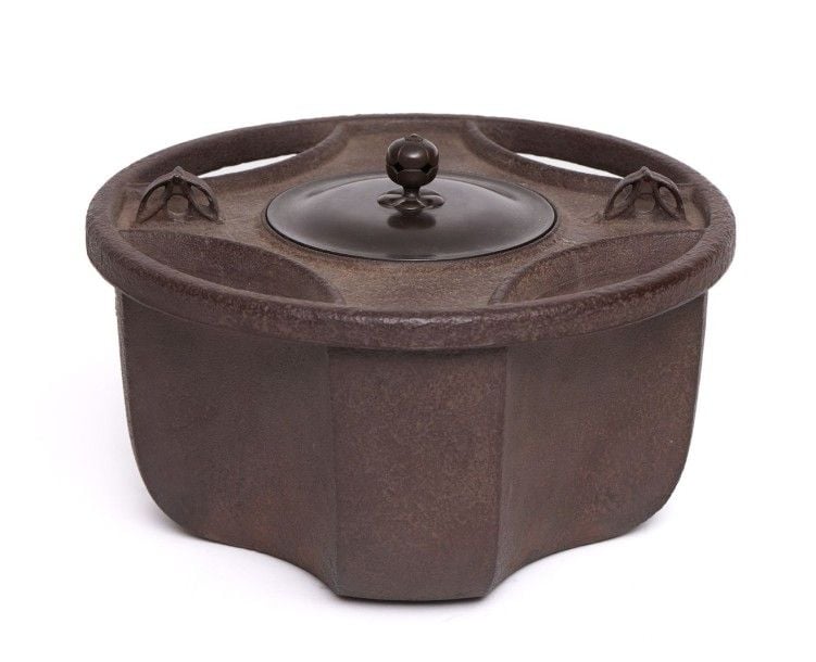 Bouilloire en fonte (tetsubin) de forme rond