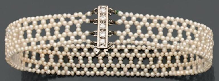 BRACELET «BAYADÈRE» de perles fine