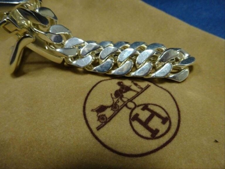 Bracelet "ceinture" à mailles gourmette en argent Sign