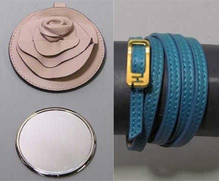 BRACELET de FORCE en cuir vert canard (excellent état
