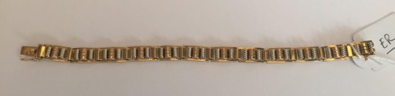 Bracelet en or jaune 18 ct (750 millième) à maillons cylindrique