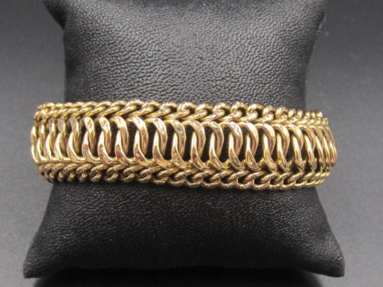 BRACELET en or jaune (750 millièmes) à maille gourmette mixt