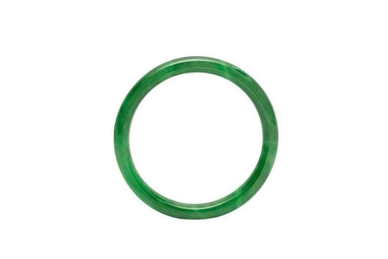 BRACELET JONC EN JADE JADEITE VERT "EMERAUDE"