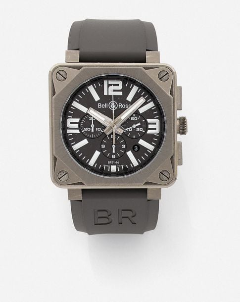 BRACELET MONTRE « BR01-94 » chronographe, carrée en titaniu