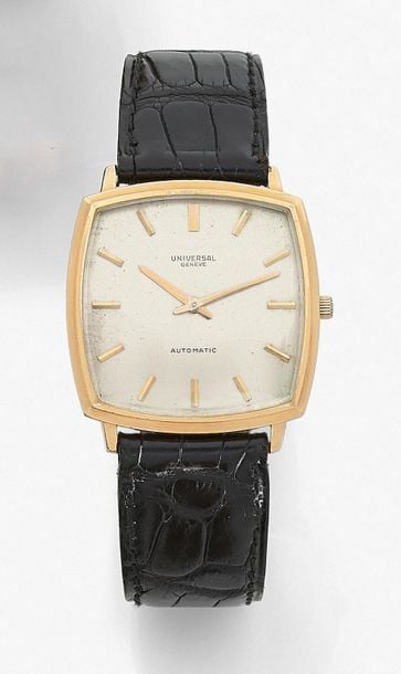•BRACELET MONTRE carrée en or jaune (750‰