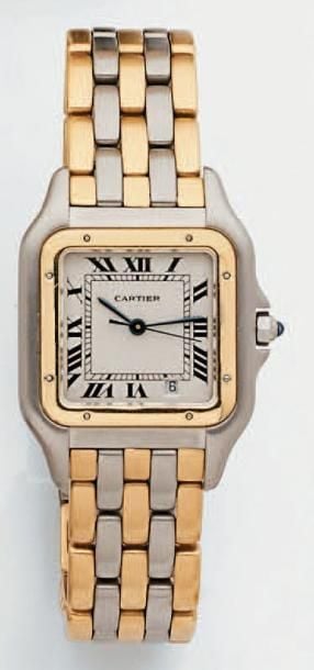 BRACELET MONTRE carrée, modèle «Panthère» homm