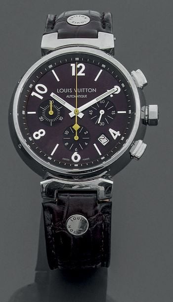 BRACELET MONTRE chronographe en acier, modèle «Tambour