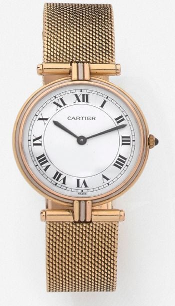 BRACELET MONTRE circulaire «Vendôme Trinity», trois ors (750 millièmes