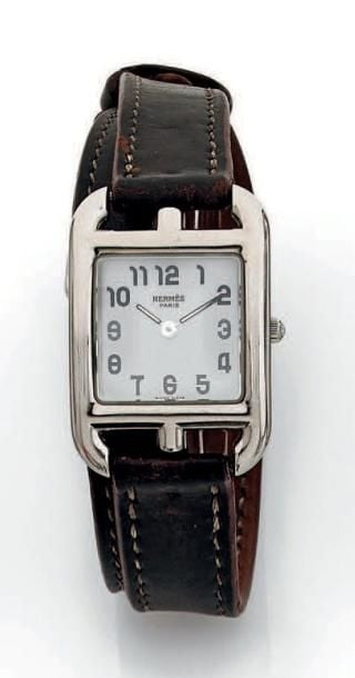 BRACELET MONTRE de dame, carrée, modèle «Cap Cod» en acier ajour