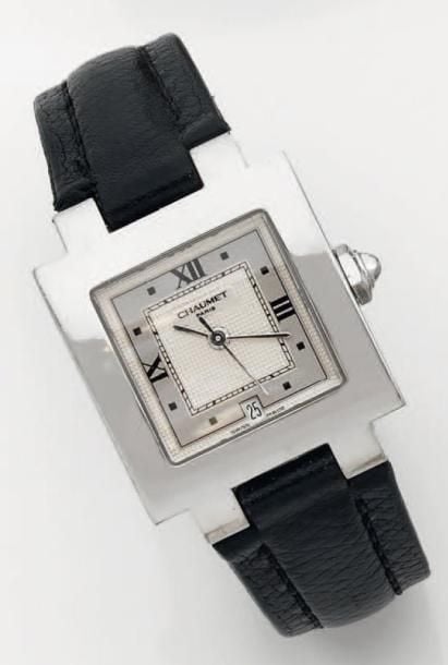 BRACELET MONTRE de dame de forme carrée en acie
