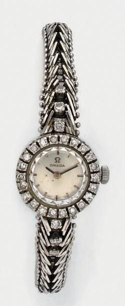 BRACELET MONTRE de dame en or gris (750 millièmes