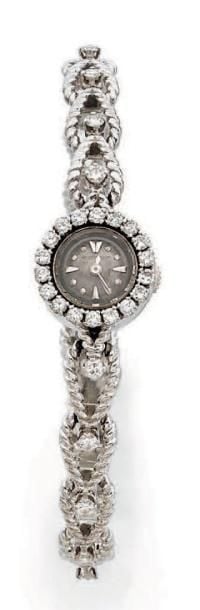 BRACELET MONTRE de dame en or gris (750 millièmes