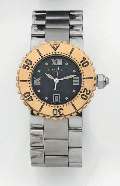 BRACELET MONTRE de dame et acier, modèle «Class One