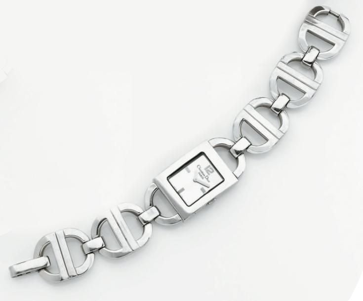 BRACELET MONTRE de dame rectangulaire en acie