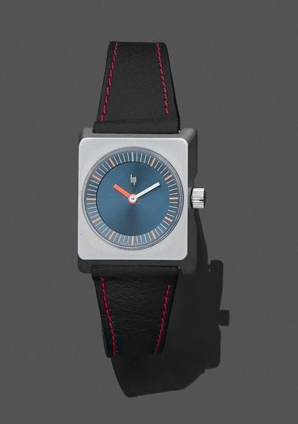 •BRACELET MONTRE en acier anodisé gri