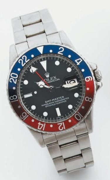 BRACELET MONTRE en acier, modèle « GMT Master, Oyster Perpetual