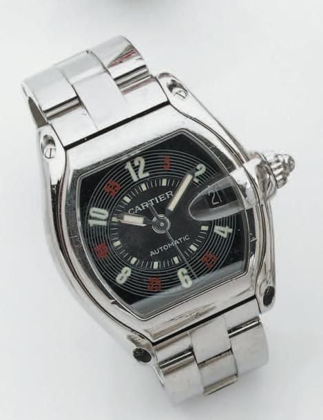 BRACELET MONTRE en acier, modèle « Roadster