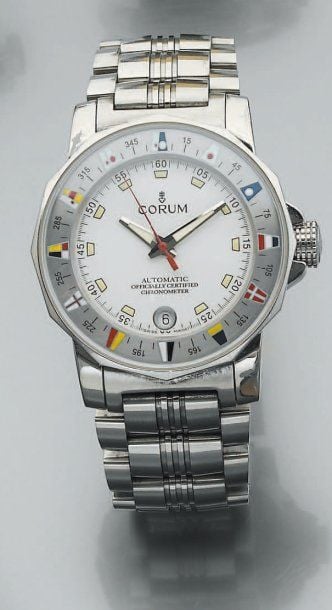 BRACELET MONTRE en acier, modèle « voilier