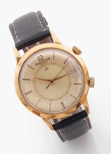 BRACELET MONTRE « Memovox » ronde en or jaun