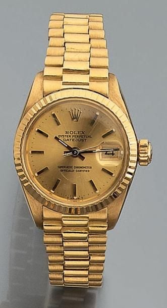 BRACELET MONTRE « Oyster Perpetual Datejust » en or jaun