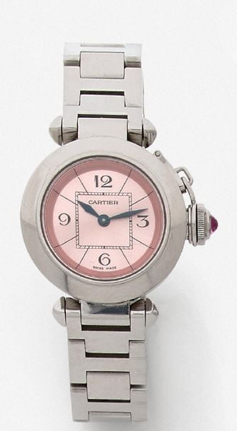 BRACELET MONTRE « Pascha » ronde de dame en acie