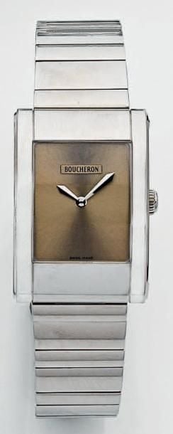 BRACELET MONTRE rectangulaire en acier, modèle «Reflet Icare