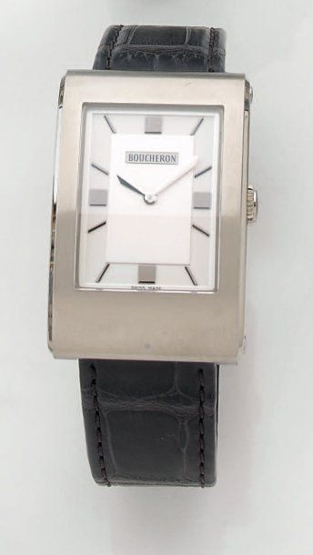 BRACELET MONTRE « Reflet Icare » rectangulaire pour homme en acier ma