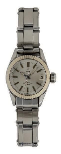BRACELET MONTRE ronde de dame en acier, modèle «Princess Oysterdate