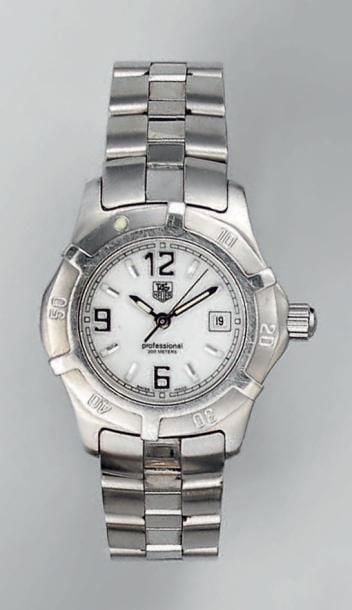 BRACELET MONTRE ronde de dame en acier, modèle «Professional