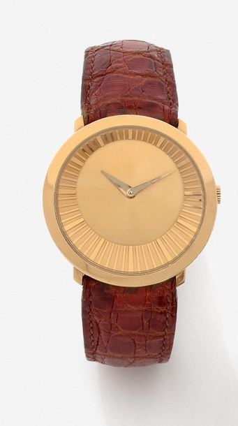 BRACELET MONTRE ronde «Ellixia» en or jaune (750 millièmes