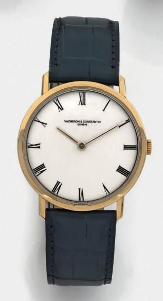 BRACELET MONTRE ronde en or jaune (750 millièmes