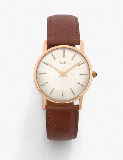 •BRACELET MONTRE ronde extra plate en or rose (750‰