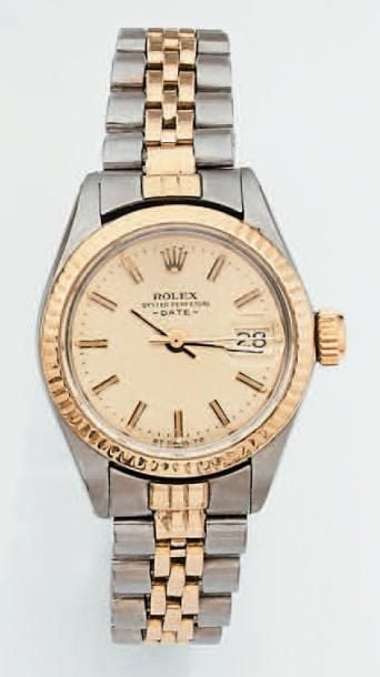 BRACELET MONTRE ronde, modèle «Oyster Perpetual Date