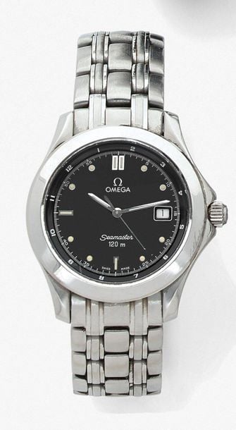 •BRACELET MONTRE ronde, modèle «Seamaster» en acie