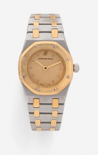 BRACELET MONTRE «Royal Oak» en or (750 millièmes) et acie
