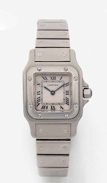 BRACELET MONTRE « Santos » carrée de dame en acie