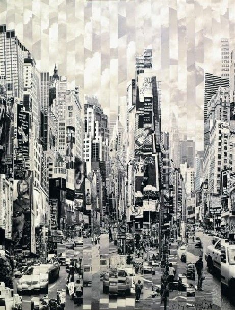 «BROADWAY II», 2004 Monotype original, signé en bas à droite Contresigné, daté et certifié au dos 130 x 97 c