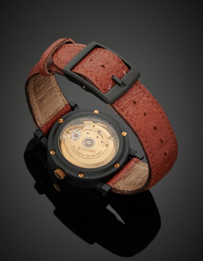 BULGARI - BRACELET MONTRE ronde édition limitée "Paris" à 600 exemplaires, en a…